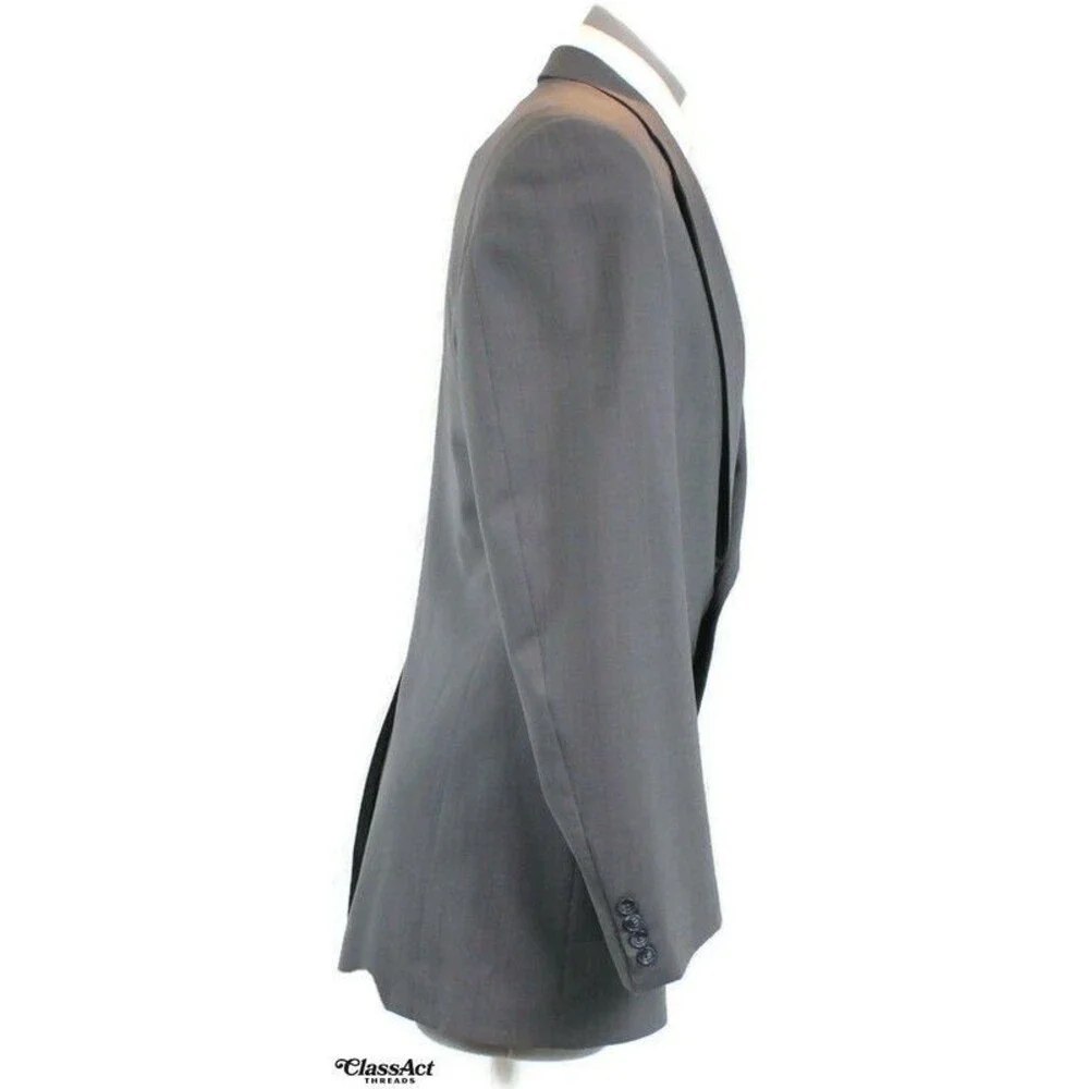 Kuppenheimer 2 Piece Suit Mens Gray Striped Wool 2 Btn 40L Pleated Fronts 36" W - Picture 7 of 9